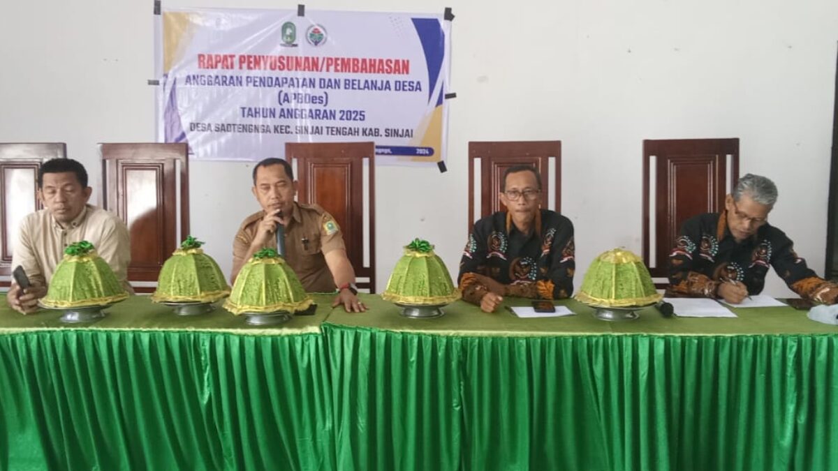 Pemdes Saotengnga Usai Gelar Penyusunan APBDes Pokok 2025