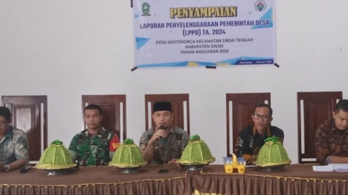 Pemdes Dan BPD Saotengnga, Usai Gelar Rapat Penyampaian LPPD TA 2024.