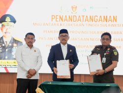Pemprov.Sulbar Teken MoU Dengan Kejati Sulbar, Terkait Pidana Kerja Sosial Bagi Pelaku Tindak Pidana
