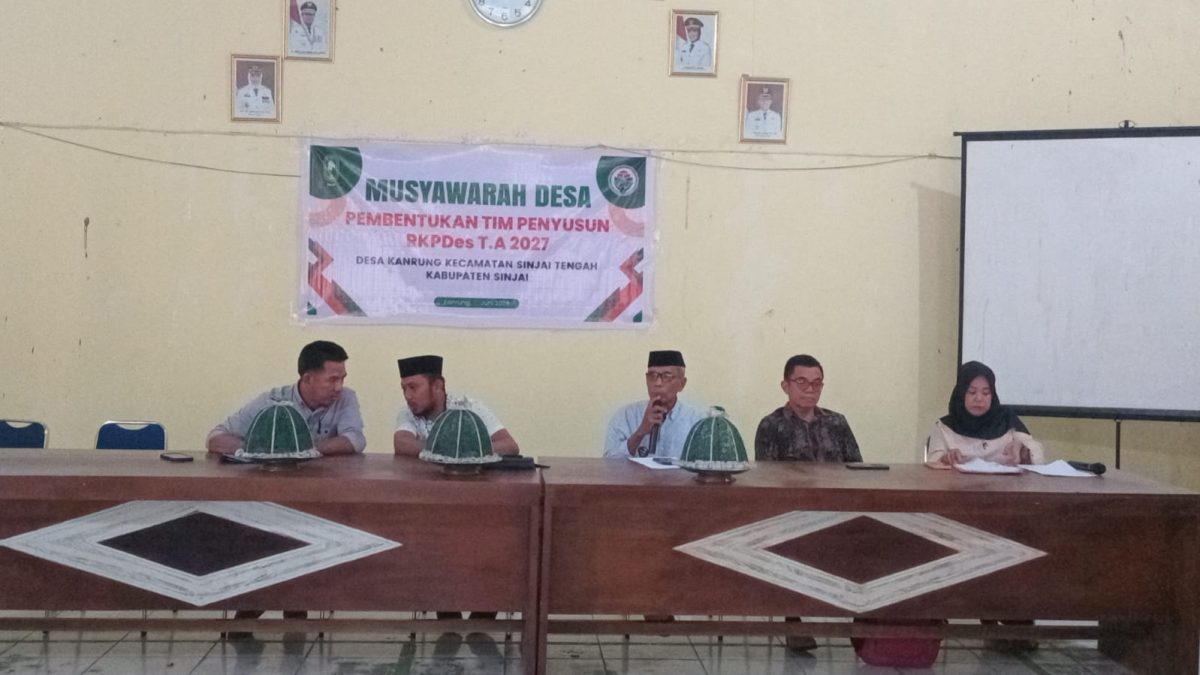 Musdes Pembentukan Tim Penyusun RKPDes Kanrung  Tahun 2027, Usai Digelar