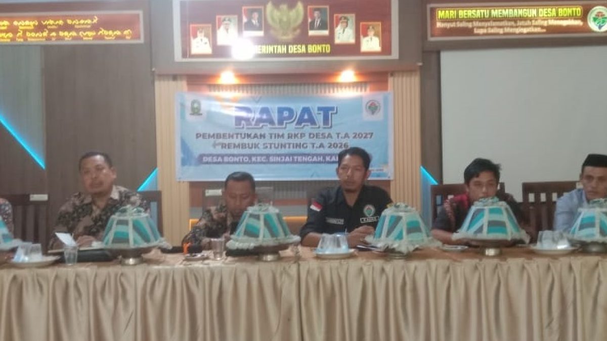 Rembuk Stunting 2026 Dalam Rangka Konvergesi Percepatan Penurunan Stunting Di Desa Bonto Untuk Susun RKPDes Tahun 2027 Di Tengah Efesiensi Anggaran