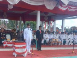 Pemerintah Kecamatan Pammana Gelar Upacara HUT RI Ke-81 Di Lapangan Andi Pallawarukka Pammana